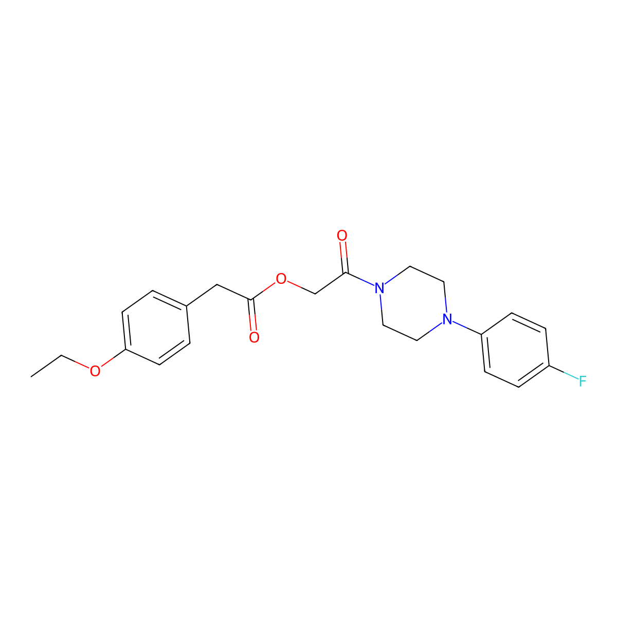 2-[4-(4-Fluorophenyl)piperazin-1-yl]-2-oxoethyl (4-ethoxyphenyl)acetate molecular structure, CAS 1794781-01-3