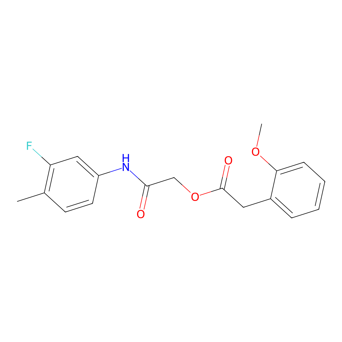 [2-(3-Fluoro-4-methylanilino)-2-oxoethyl] 2-(2-methoxyphenyl)acetate molecular structure, CAS 1794781-21-7