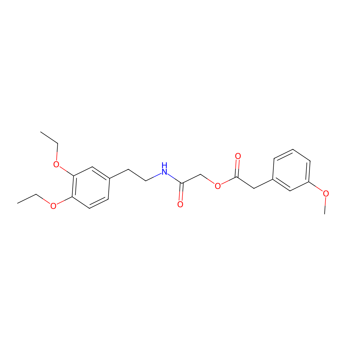 {[2-(3,4-Diethoxyphenyl)ethyl]carbamoyl}methyl 2-(3-methoxyphenyl)acetate molecular structure, CAS 1794781-39-7