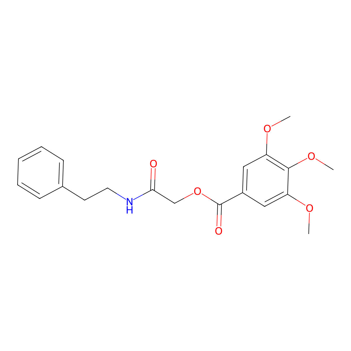 [(2-Phenylethyl)carbamoyl]methyl 3,4,5-trimethoxybenzoate molecular structure, CAS 1794781-63-7
