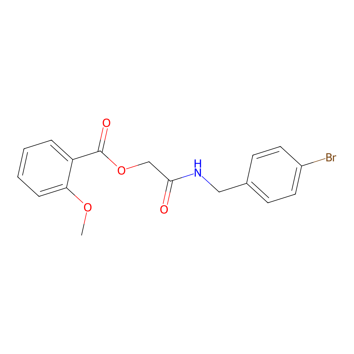 {[(4-Bromophenyl)methyl]carbamoyl}methyl 2-methoxybenzoate molecular structure, CAS 1794781-75-1