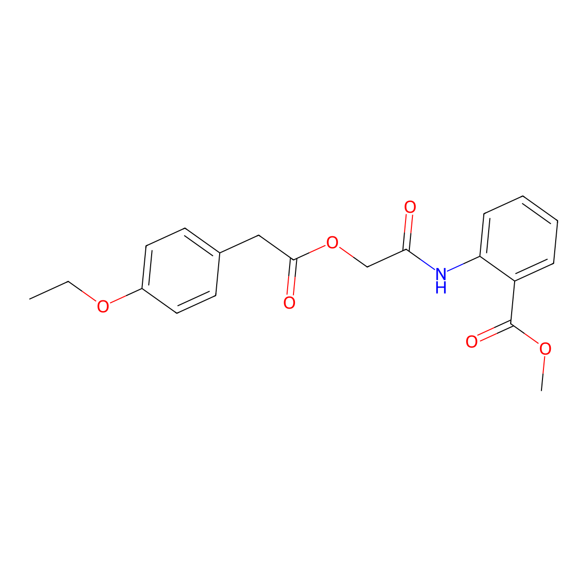 Methyl 2-[({[(4-ethoxyphenyl)acetyl]oxy}acetyl)amino]benzoate molecular structure, CAS 1794784-93-2