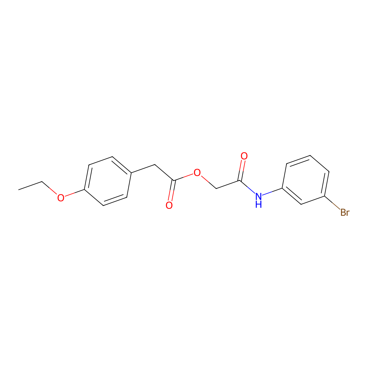 [(3-Bromophenyl)carbamoyl]methyl 2-(4-ethoxyphenyl)acetate molecular structure, CAS 1794784-98-7
