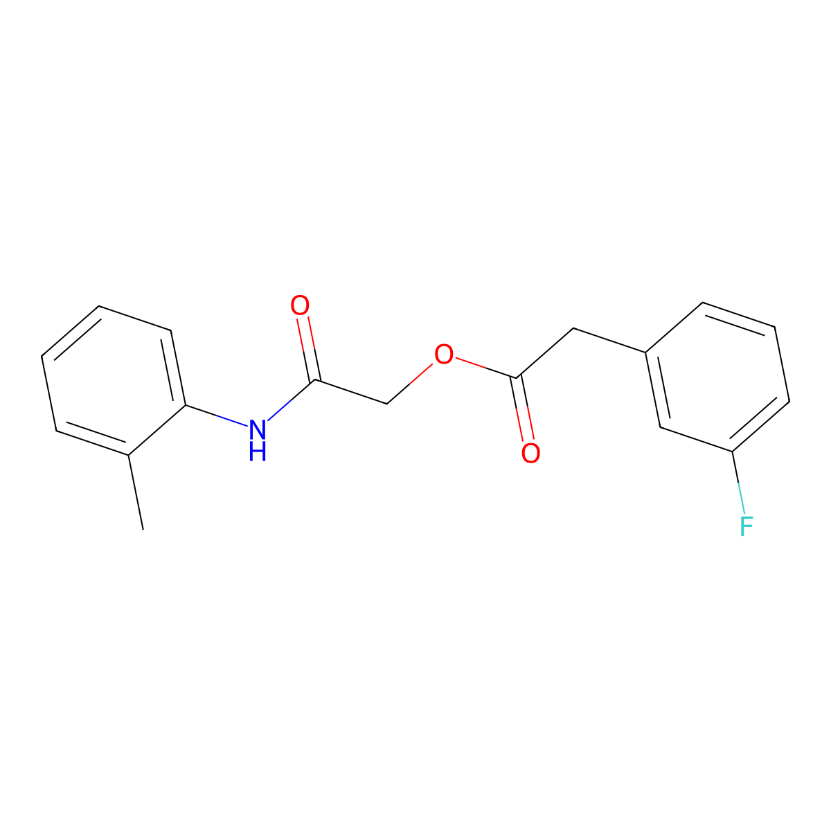 [2-(2-Methylanilino)-2-oxoethyl] 2-(3-fluorophenyl)acetate molecular structure, CAS 1794785-19-5