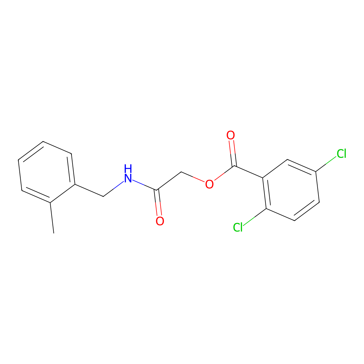 [2-[(2-Methylphenyl)methylamino]-2-oxoethyl] 2,5-dichlorobenzoate molecular structure, CAS 1794785-44-6