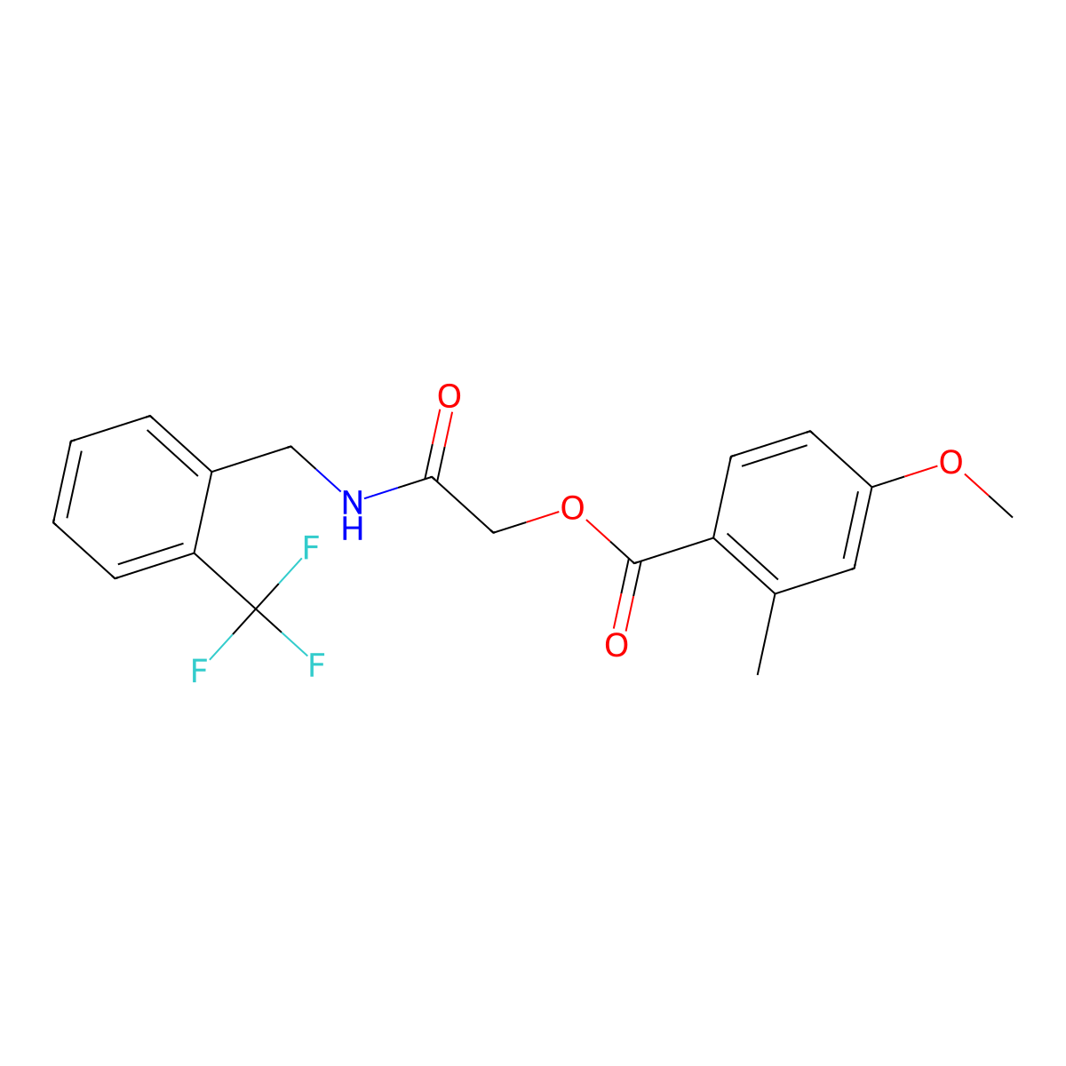 ({[2-(Trifluoromethyl)phenyl]methyl}carbamoyl)methyl 4-methoxy-2-methylbenzoate molecular structure, CAS 1794785-69-5