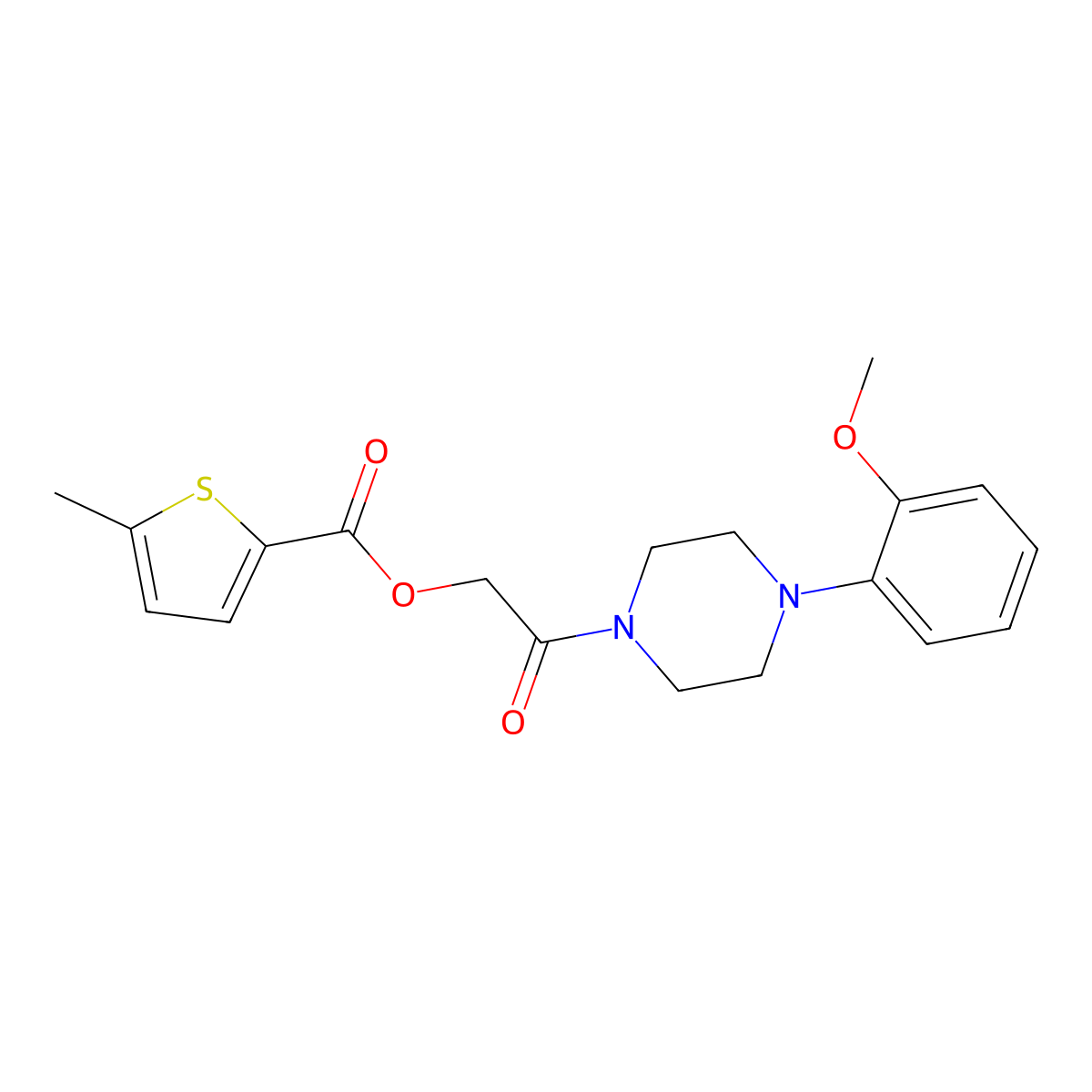 2-[4-(2-Methoxyphenyl)piperazin-1-YL]-2-oxoethyl 5-methylthiophene-2-carboxylate molecular structure, CAS 1794785-86-6