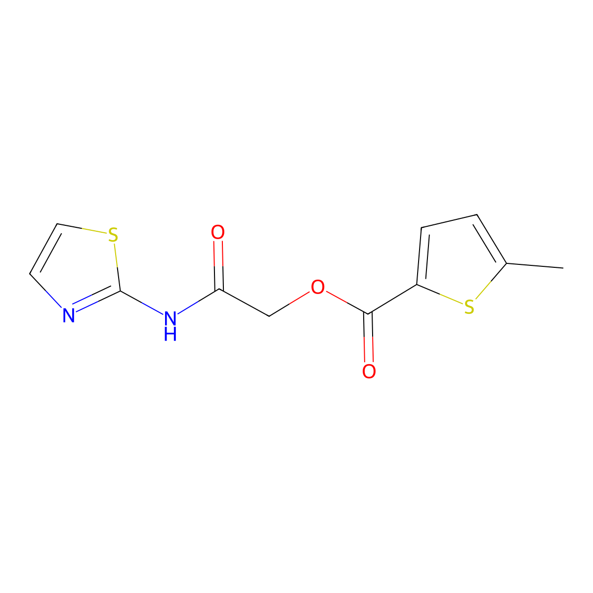 2-Oxo-2-(thiazol-2-ylamino)ethyl 5-methylthiophene-2-carboxylate molecular structure, CAS 1794794-15-2