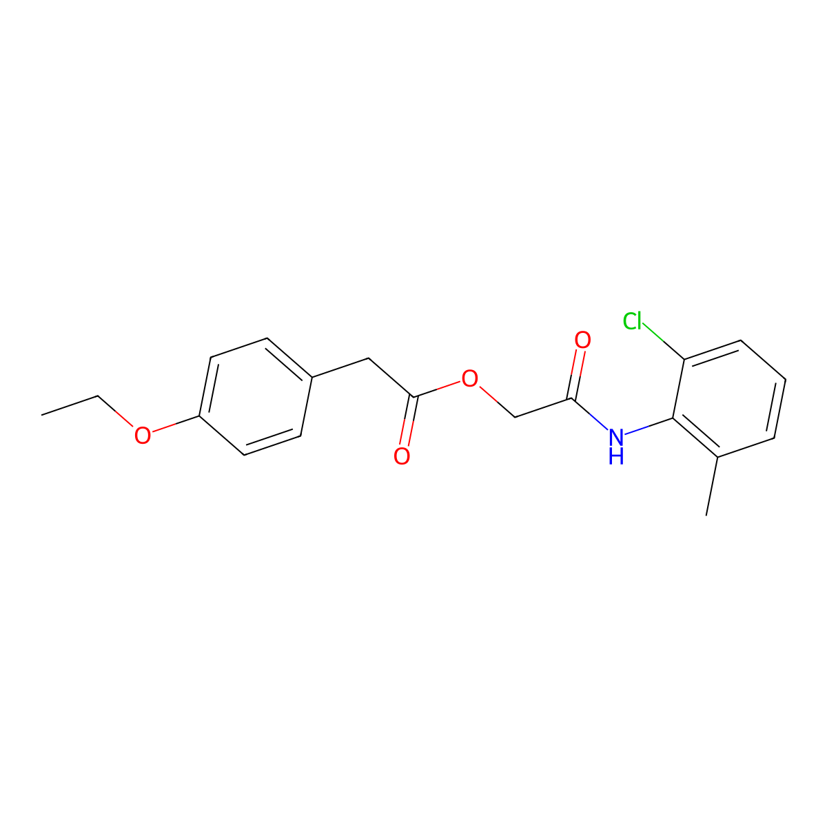 2-[(2-Chloro-6-methylphenyl)amino]-2-oxoethyl (4-ethoxyphenyl)acetate molecular structure, CAS 1794797-88-8