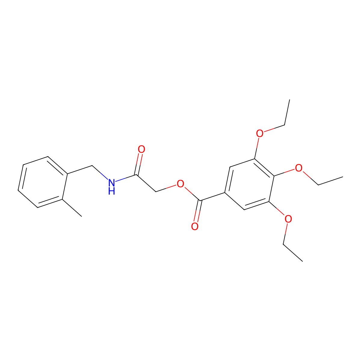 {[(2-Methylphenyl)methyl]carbamoyl}methyl 3,4,5-triethoxybenzoate molecular structure, CAS 1794798-73-4