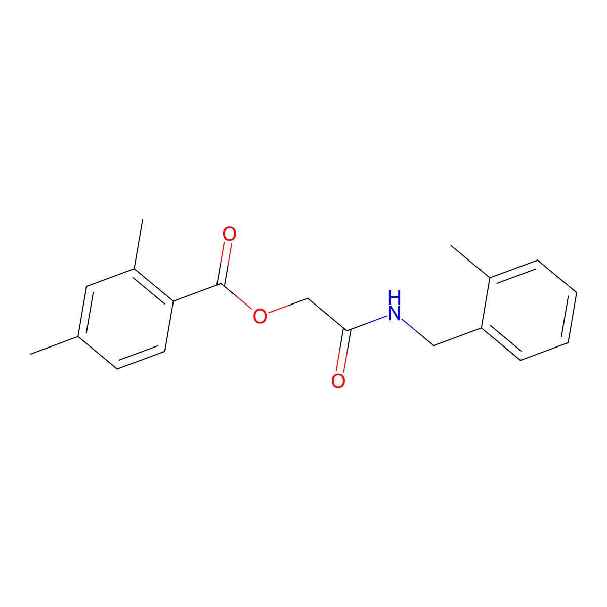 [2-[(2-Methylphenyl)methylamino]-2-oxoethyl] 2,4-dimethylbenzoate molecular structure, CAS 1794798-92-7
