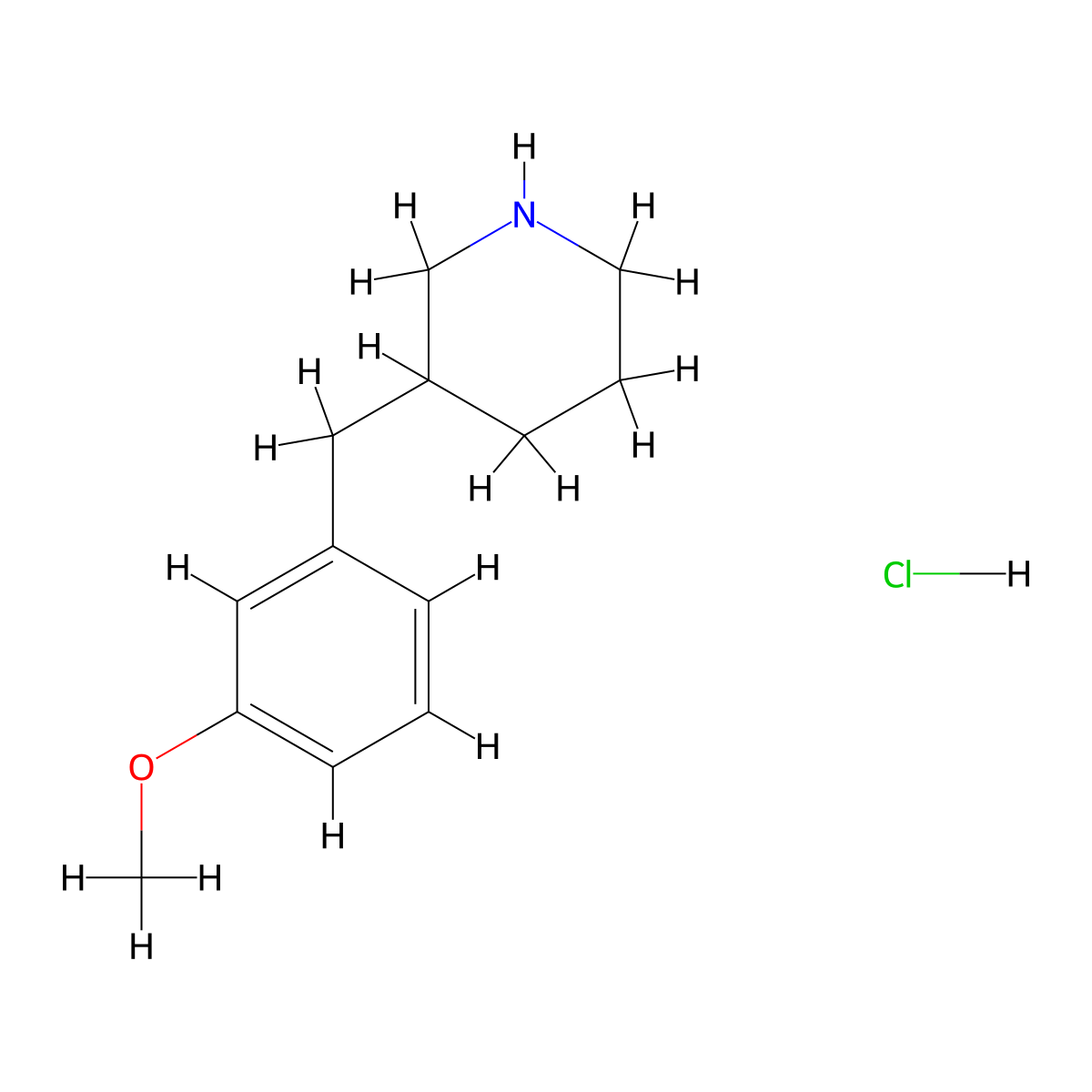 3-(3-Methoxybenzyl)piperidine Hydrochloride molecular structure, CAS 179480-58-1