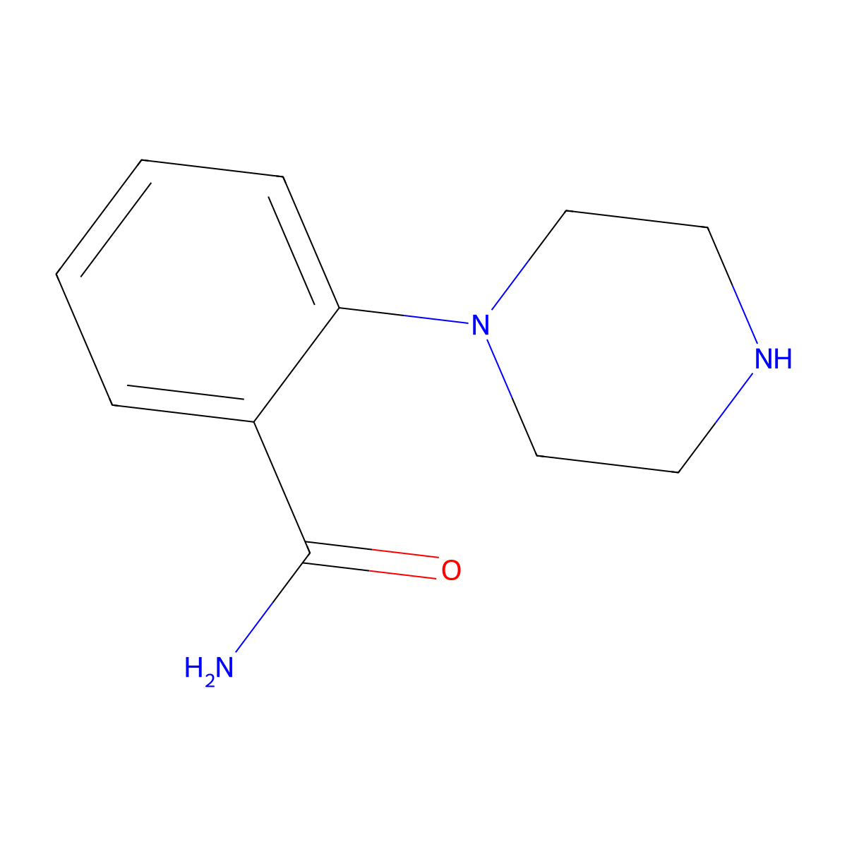 2-Piperazin-1-yl-benzamide molecular structure, CAS 179480-81-0