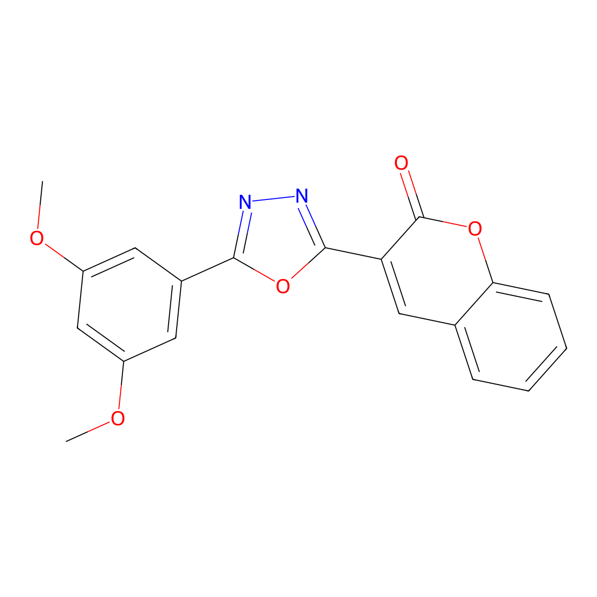3-[5-(3,5-dimethoxyphenyl)-1,3,4-oxadiazol-2-yl]-2H-chromen-2-one molecular structure, CAS 1794810-46-0