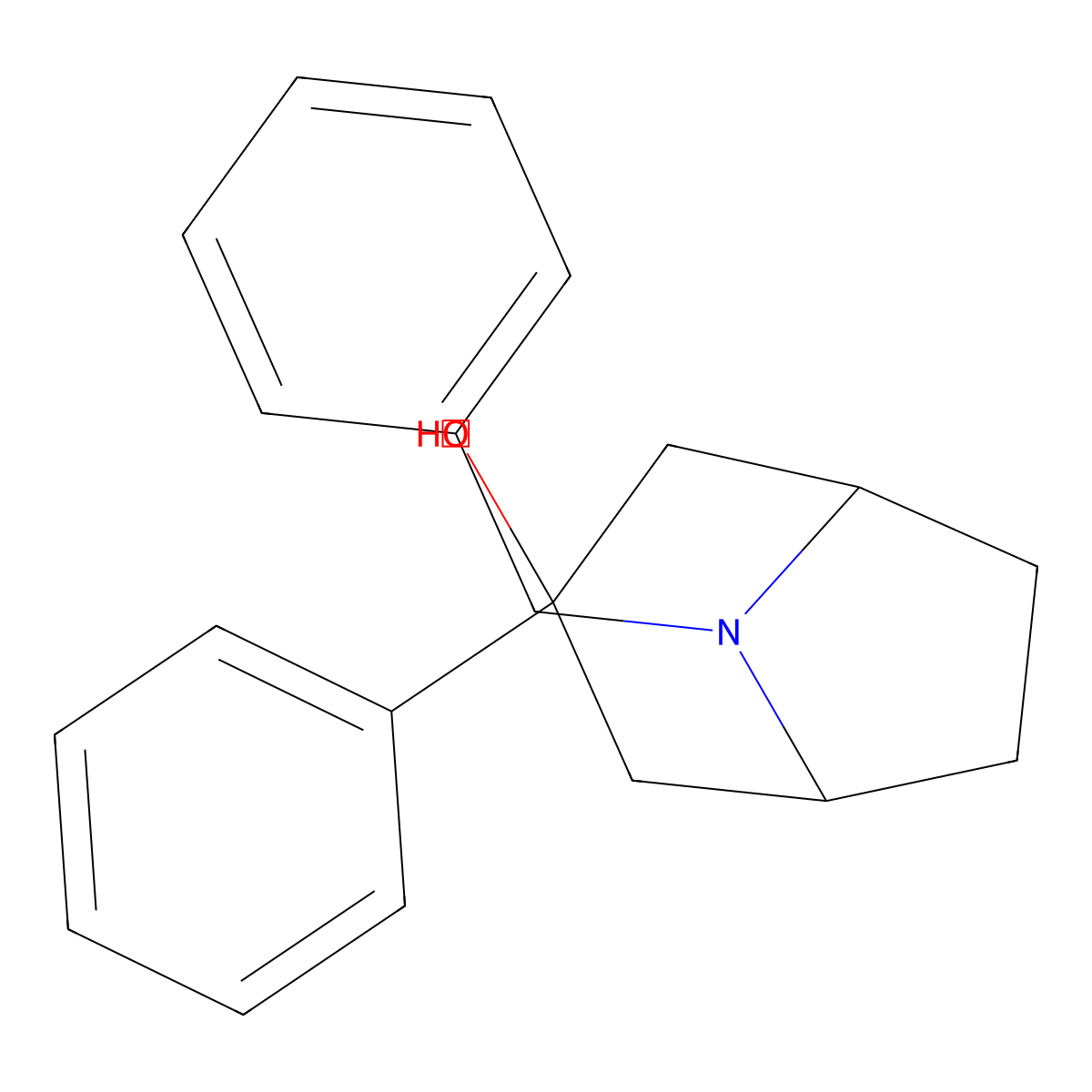 8-Benzyl-3-phenyl-8-azabicyclo[3.2.1]octan-3-ol molecular structure, CAS 179482-90-7