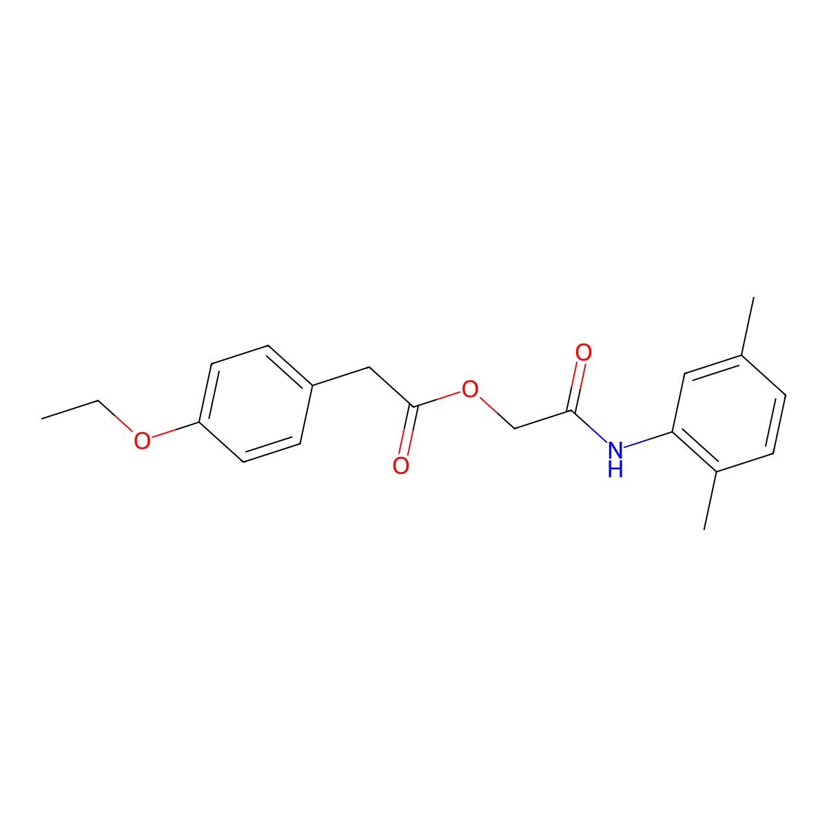2-[(2,5-Dimethylphenyl)amino]-2-oxoethyl (4-ethoxyphenyl)acetate molecular structure, CAS 1794833-43-4