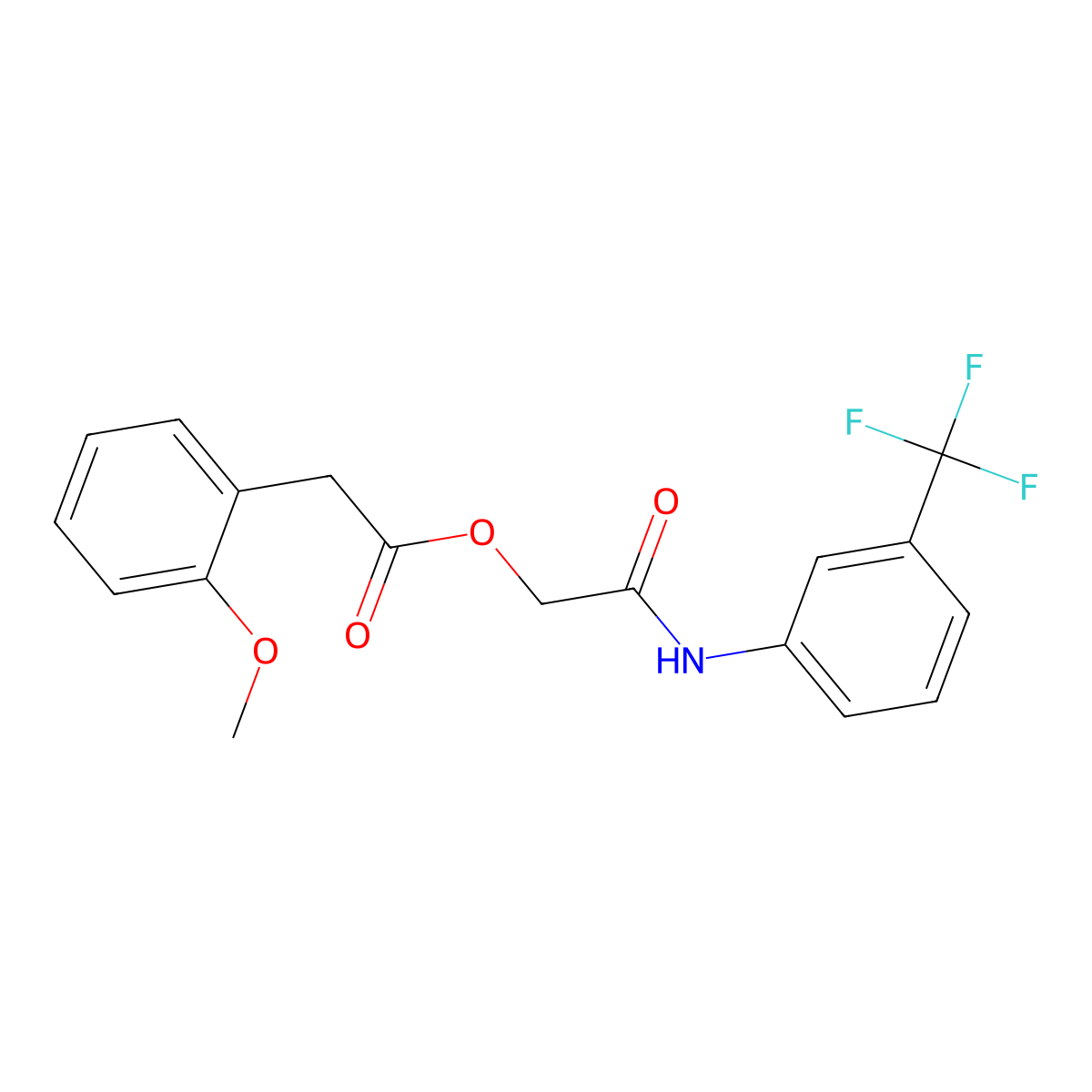 [2-Oxo-2-[3-(trifluoromethyl)anilino]ethyl] 2-(2-methoxyphenyl)acetate molecular structure, CAS 1794833-57-0