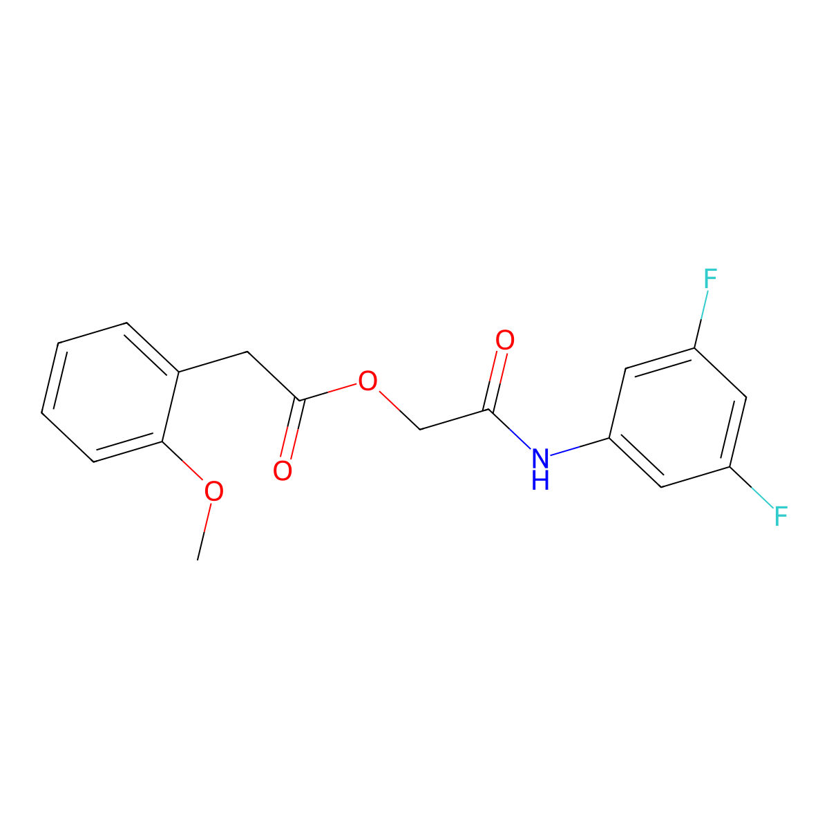 2-[(3,5-Difluorophenyl)amino]-2-oxoethyl (2-methoxyphenyl)acetate molecular structure, CAS 1794841-24-9