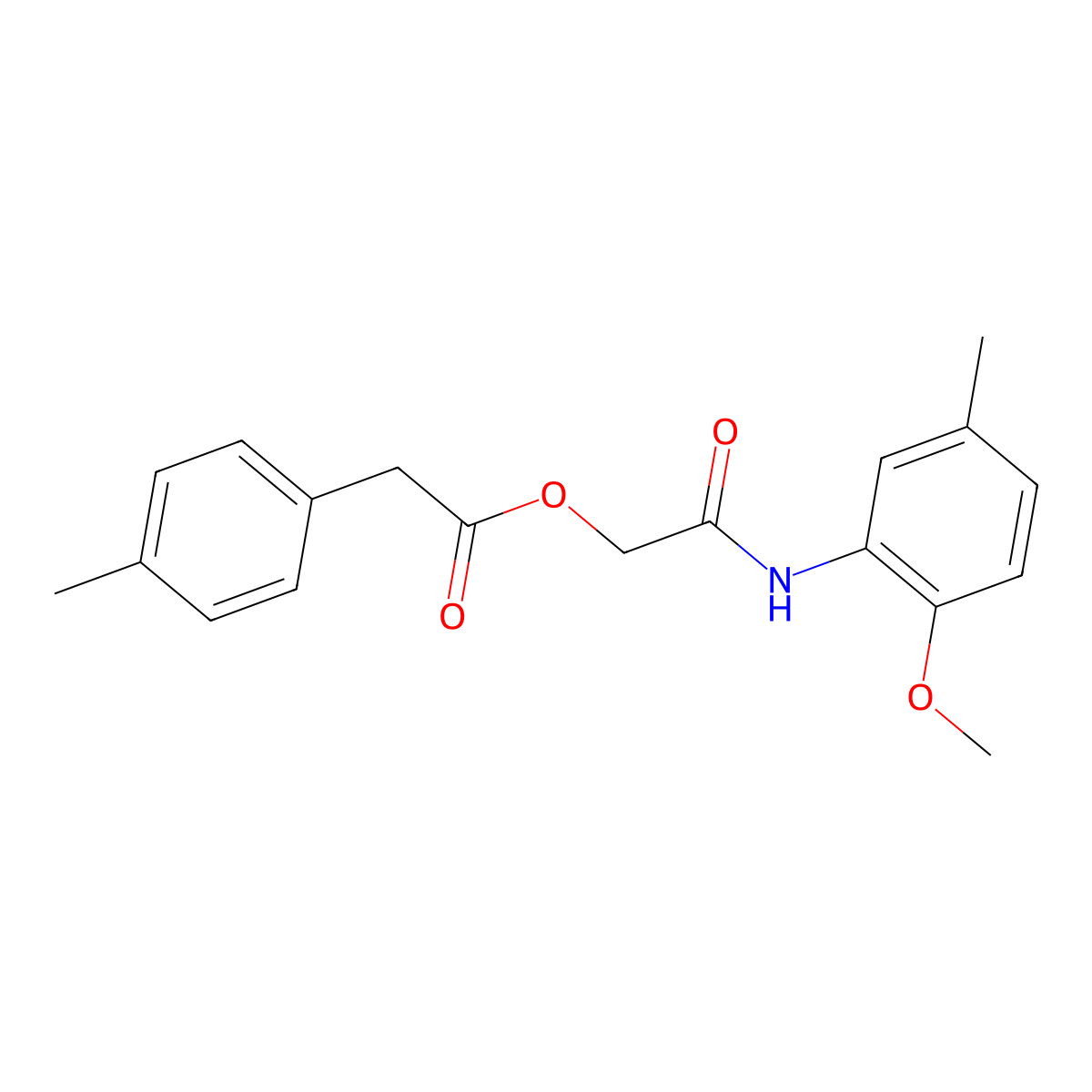 [2-(2-Methoxy-5-methylanilino)-2-oxoethyl] 2-(4-methylphenyl)acetate molecular structure, CAS 1794841-43-2