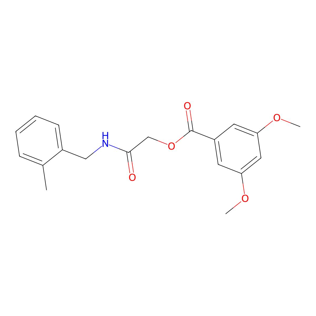 {[(2-Methylphenyl)methyl]carbamoyl}methyl 3,5-dimethoxybenzoate molecular structure, CAS 1794843-91-6