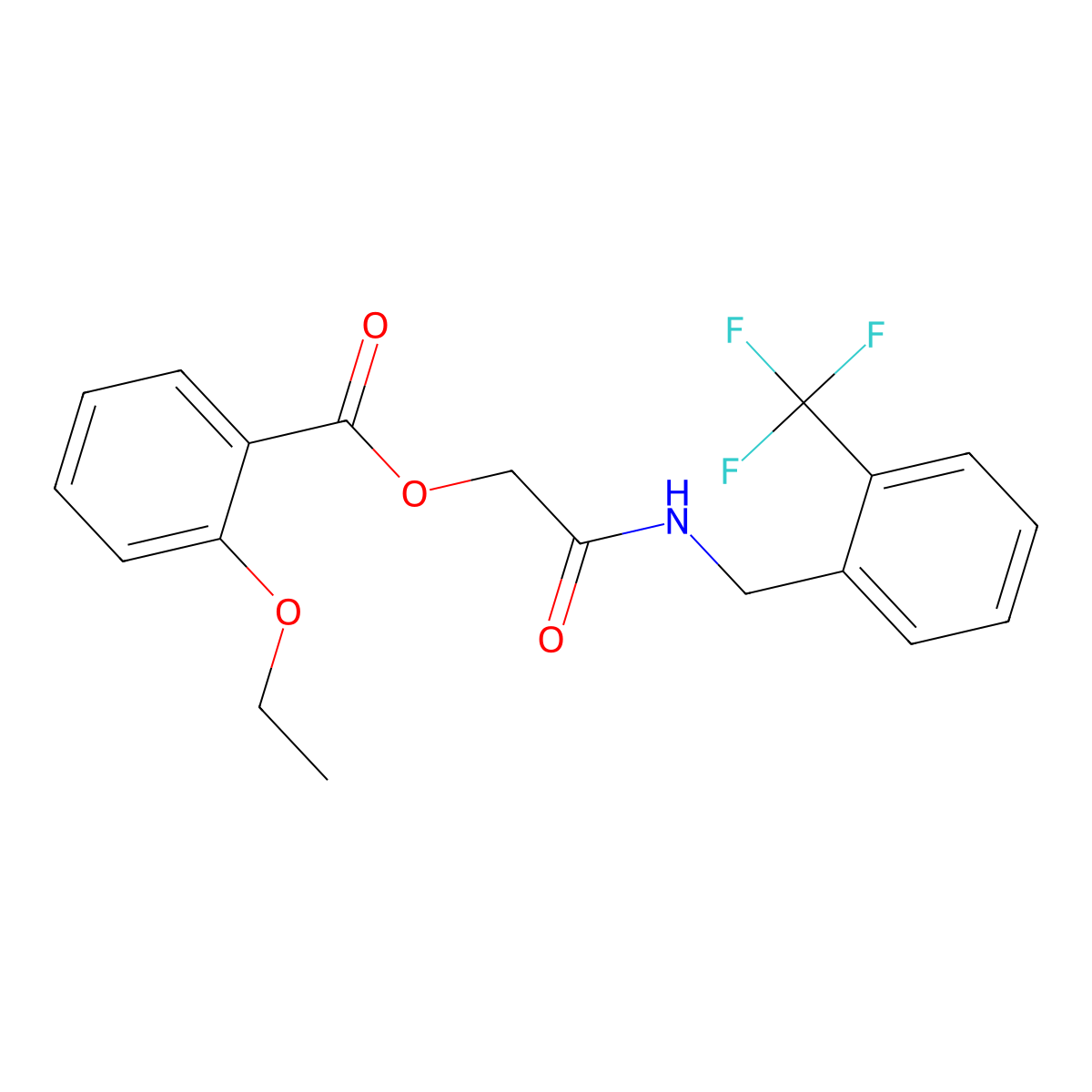 ({[2-(Trifluoromethyl)phenyl]methyl}carbamoyl)methyl 2-ethoxybenzoate molecular structure, CAS 1794844-14-6