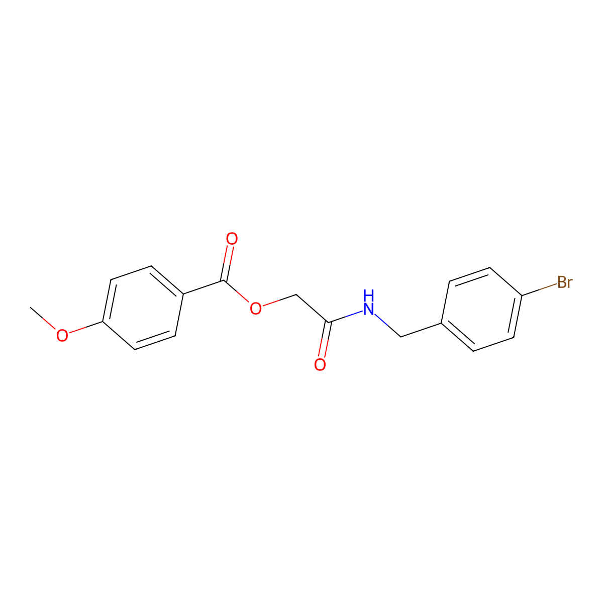 {[(4-Bromophenyl)methyl]carbamoyl}methyl 4-methoxybenzoate molecular structure, CAS 1794844-20-4