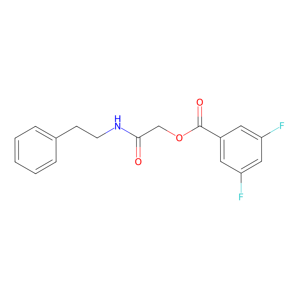 2-Oxo-2-(phenethylamino)ethyl 3,5-difluorobenzoate molecular structure, CAS 1794844-72-6