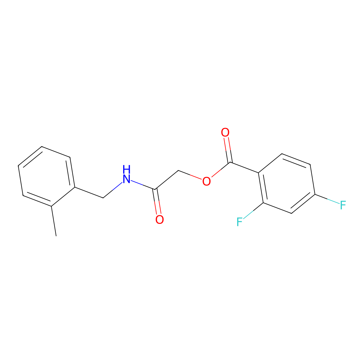 [2-[(2-Methylphenyl)methylamino]-2-oxoethyl] 2,4-difluorobenzoate molecular structure, CAS 1794844-99-7