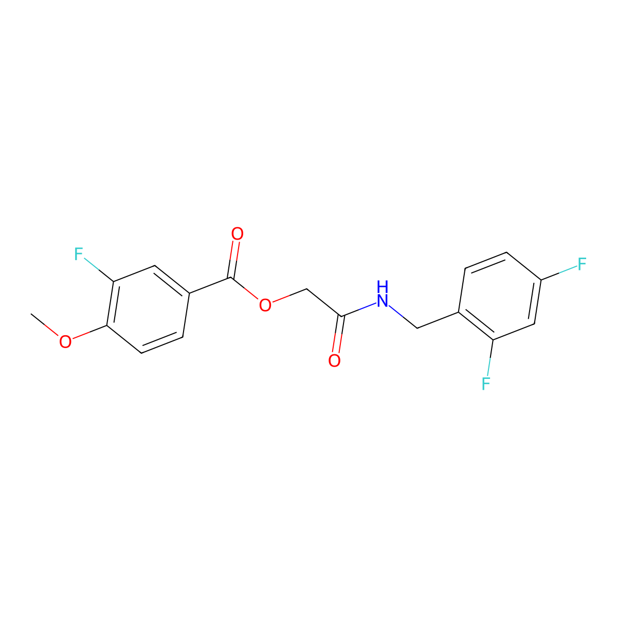 {[(2,4-Difluorophenyl)methyl]carbamoyl}methyl 3-fluoro-4-methoxybenzoate molecular structure, CAS 1794845-05-8
