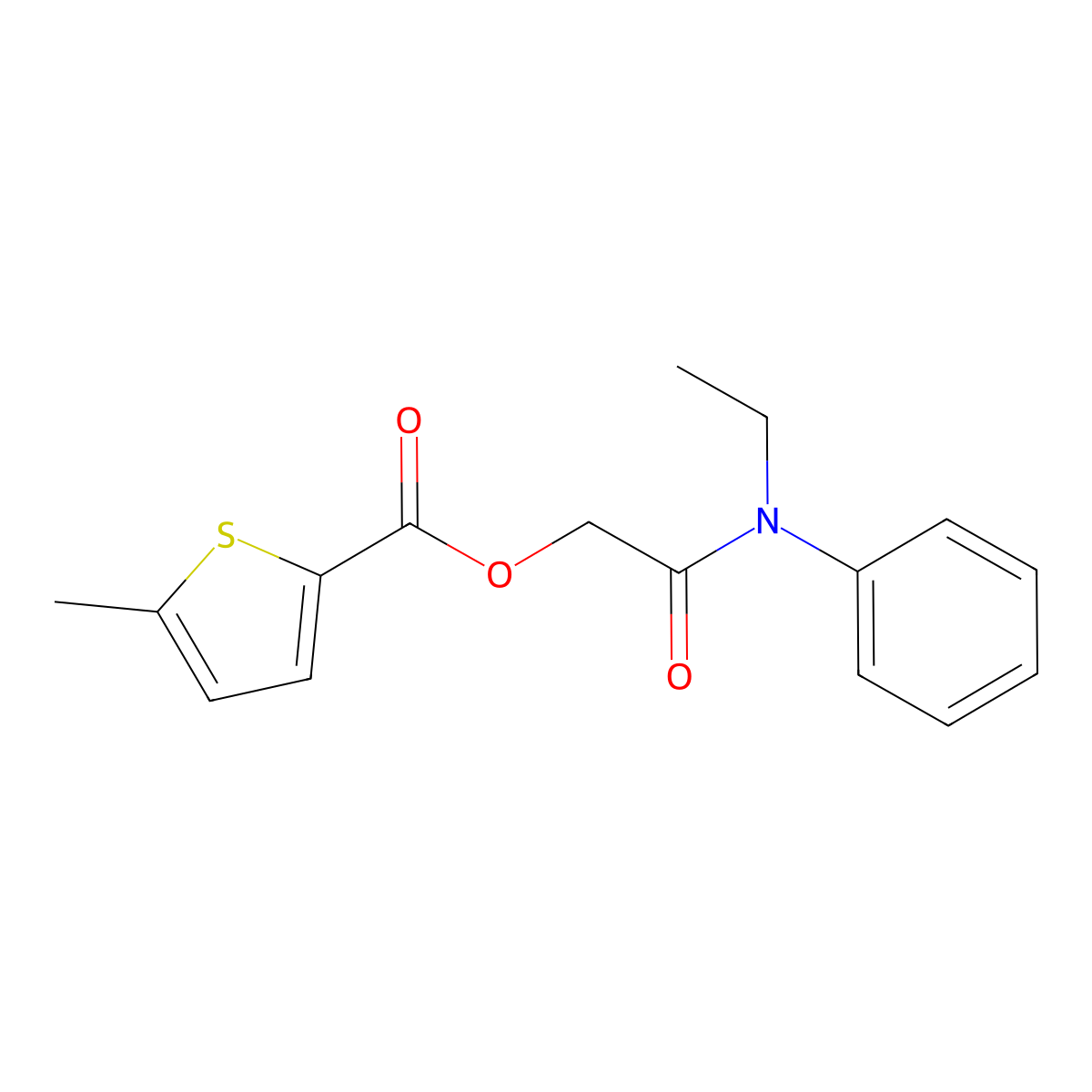 2-(Ethyl(phenyl)amino)-2-oxoethyl 5-methylthiophene-2-carboxylate molecular structure, CAS 1794845-17-2