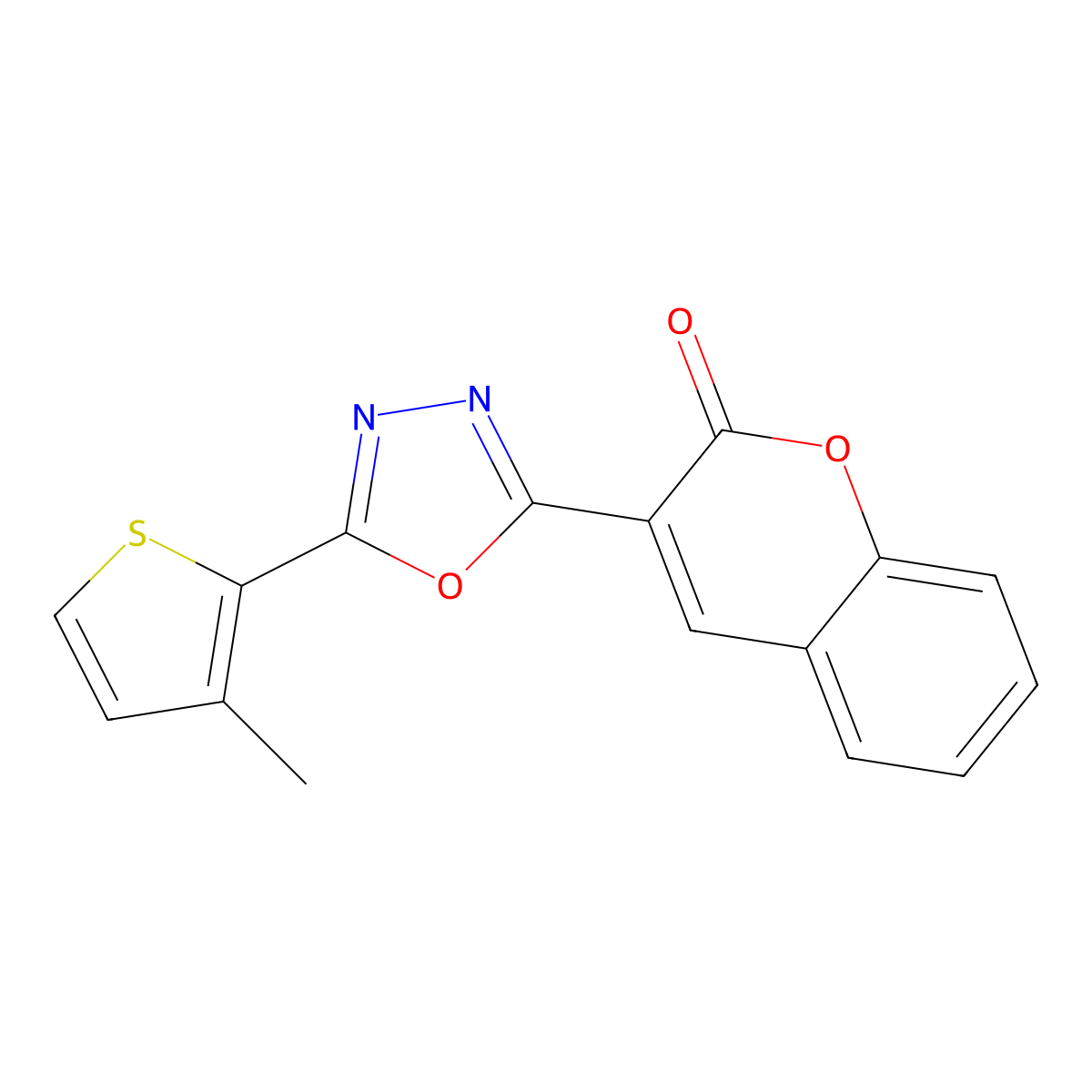 3-(5-(3-methylthiophen-2-yl)-1,3,4-oxadiazol-2-yl)-2H-chromen-2-one molecular structure, CAS 1794847-18-9
