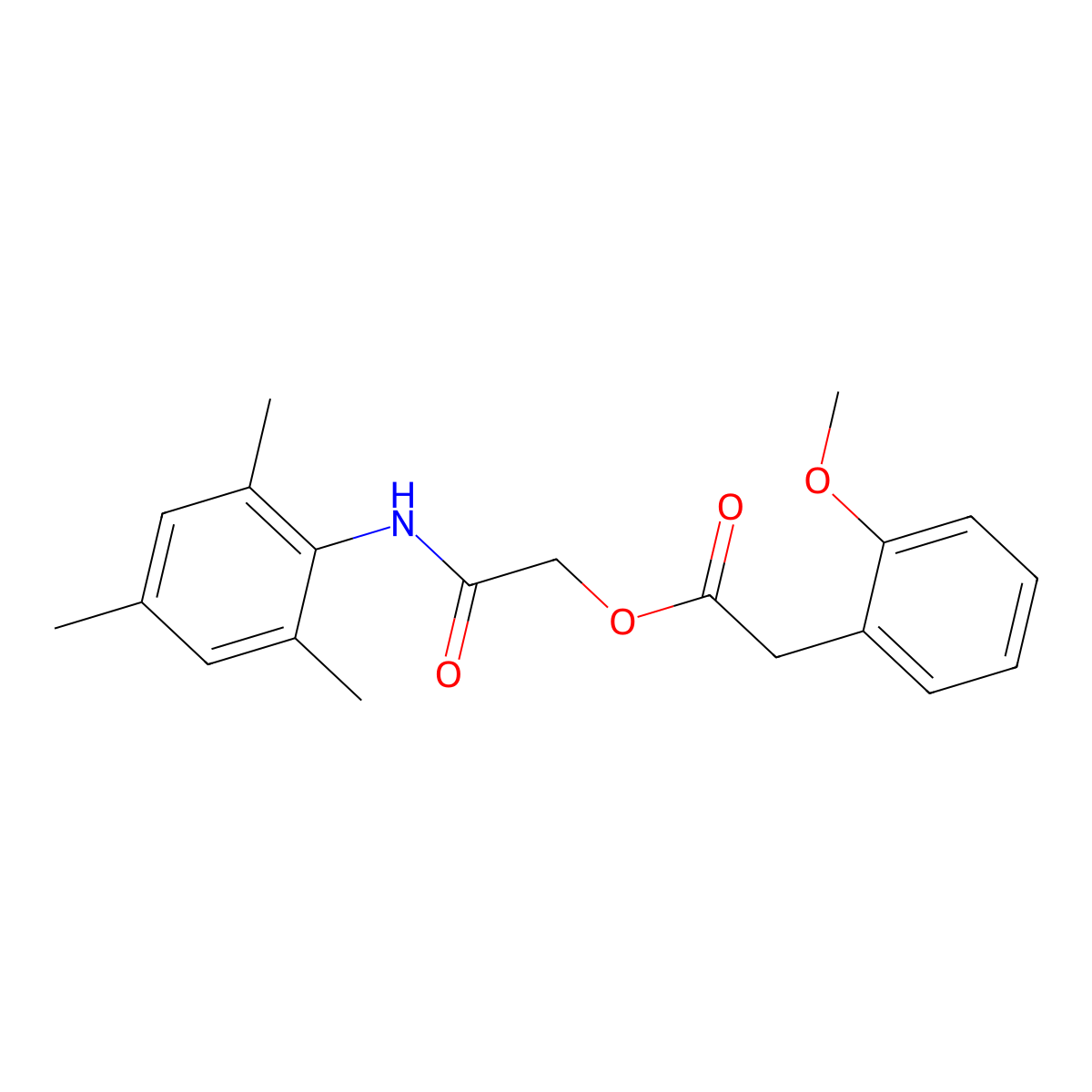 [2-Oxo-2-(2,4,6-trimethylanilino)ethyl] 2-(2-methoxyphenyl)acetate molecular structure, CAS 1794849-84-5