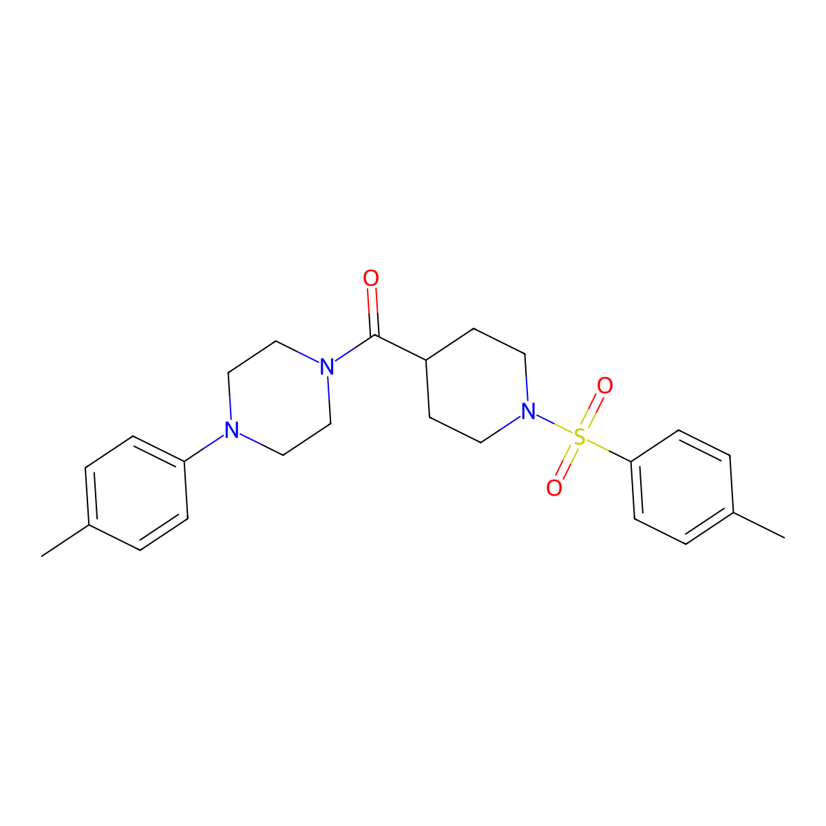 1-[1-(4-Methylbenzenesulfonyl)piperidine-4-carbonyl]-4-(4-methylphenyl)piperazine molecular structure, CAS 1794850-19-3