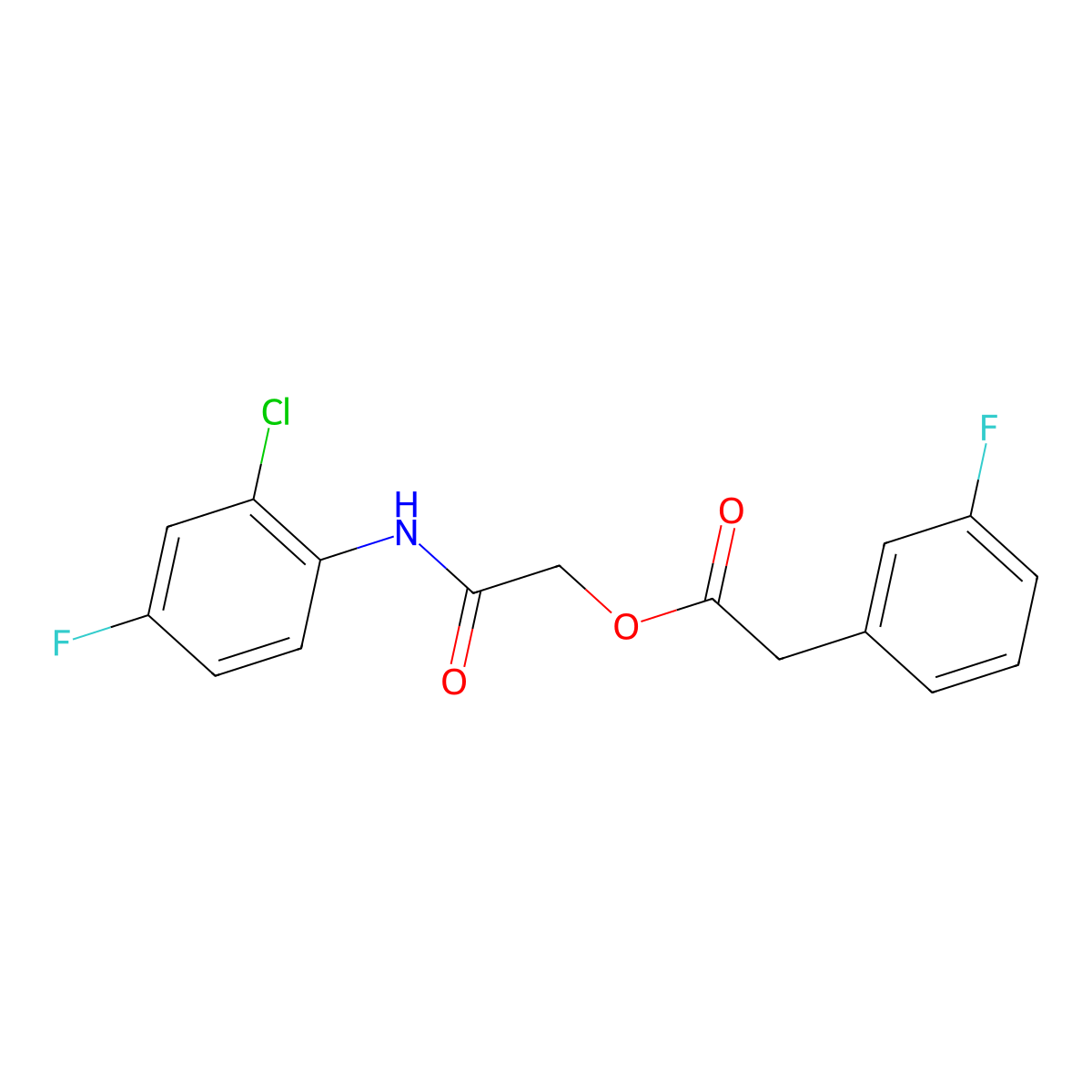 [2-(2-Chloro-4-fluoroanilino)-2-oxoethyl] 2-(3-fluorophenyl)acetate molecular structure, CAS 1794850-54-6