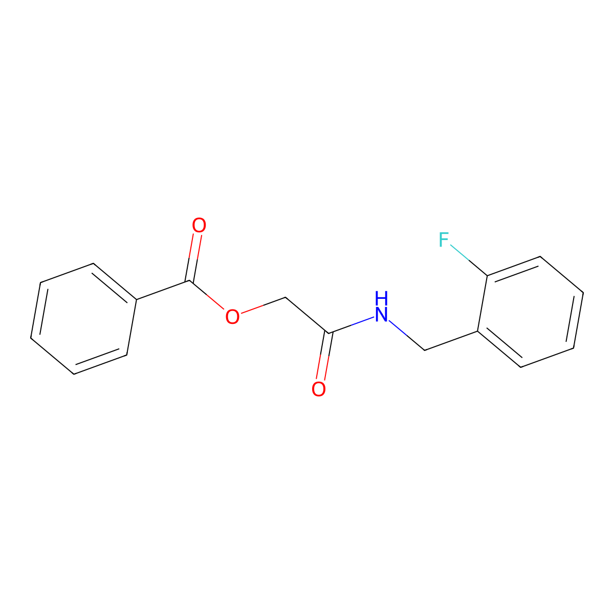 [2-[(2-Fluorophenyl)methylamino]-2-oxoethyl] benzoate molecular structure, CAS 1794850-79-5