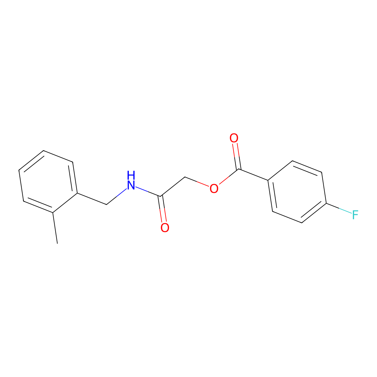 [2-[(2-Methylphenyl)methylamino]-2-oxoethyl] 4-fluorobenzoate molecular structure, CAS 1794851-18-5