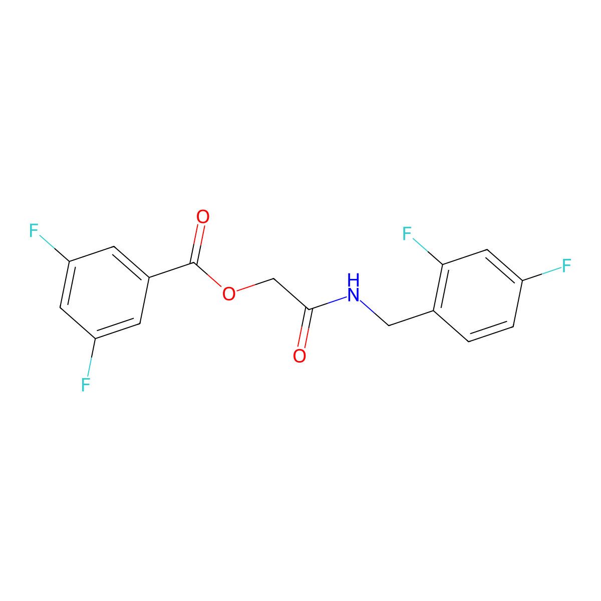 {[(2,4-Difluorophenyl)methyl]carbamoyl}methyl 3,5-difluorobenzoate molecular structure, CAS 1794852-03-1