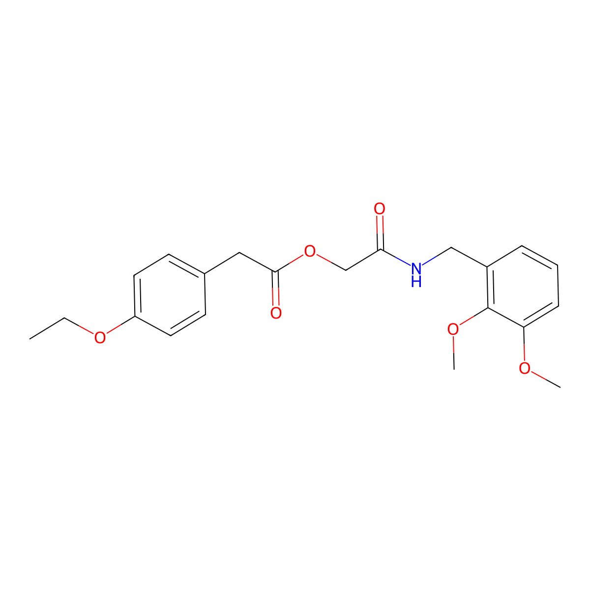 {[(2,3-Dimethoxyphenyl)methyl]carbamoyl}methyl 2-(4-ethoxyphenyl)acetate molecular structure, CAS 1794852-55-3