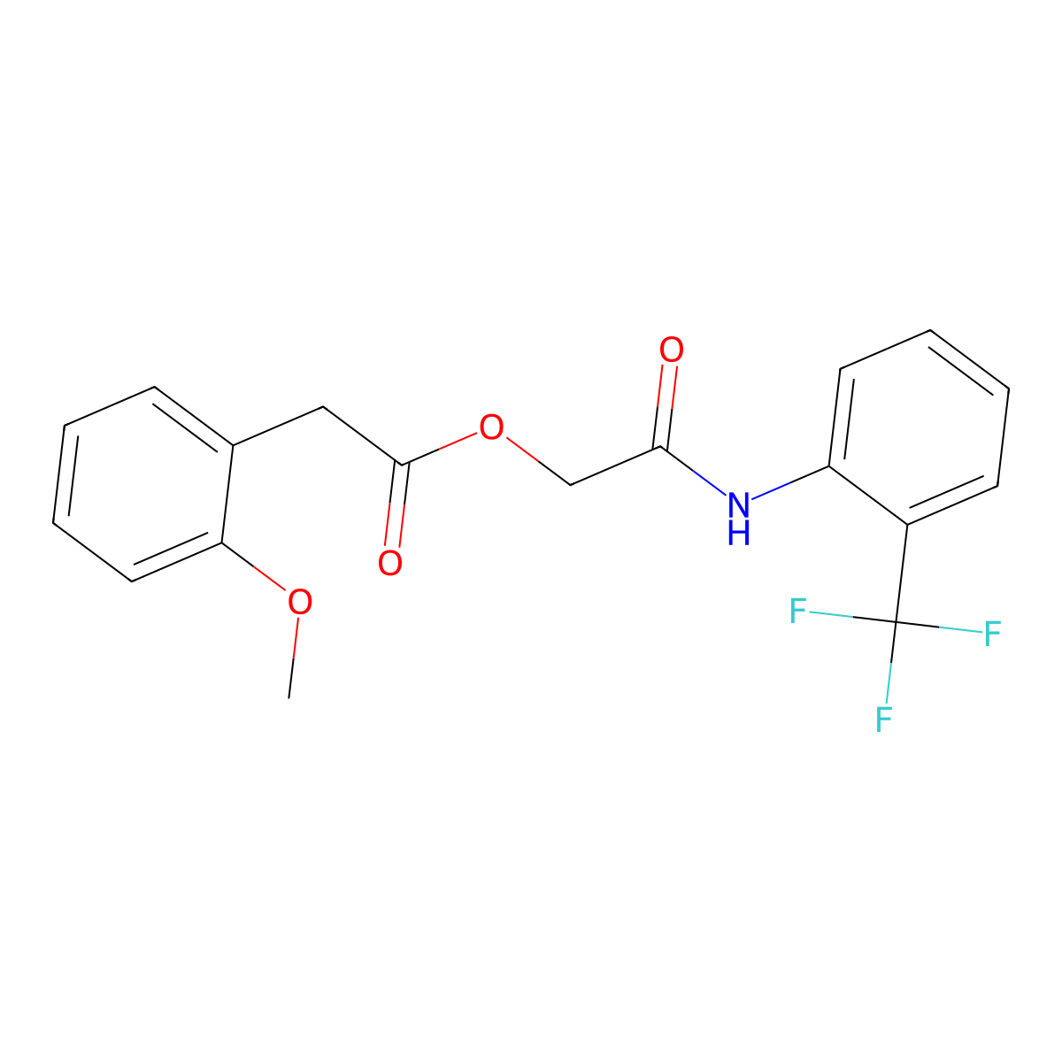 [2-Oxo-2-[2-(trifluoromethyl)anilino]ethyl] 2-(2-methoxyphenyl)acetate molecular structure, CAS 1794852-78-0