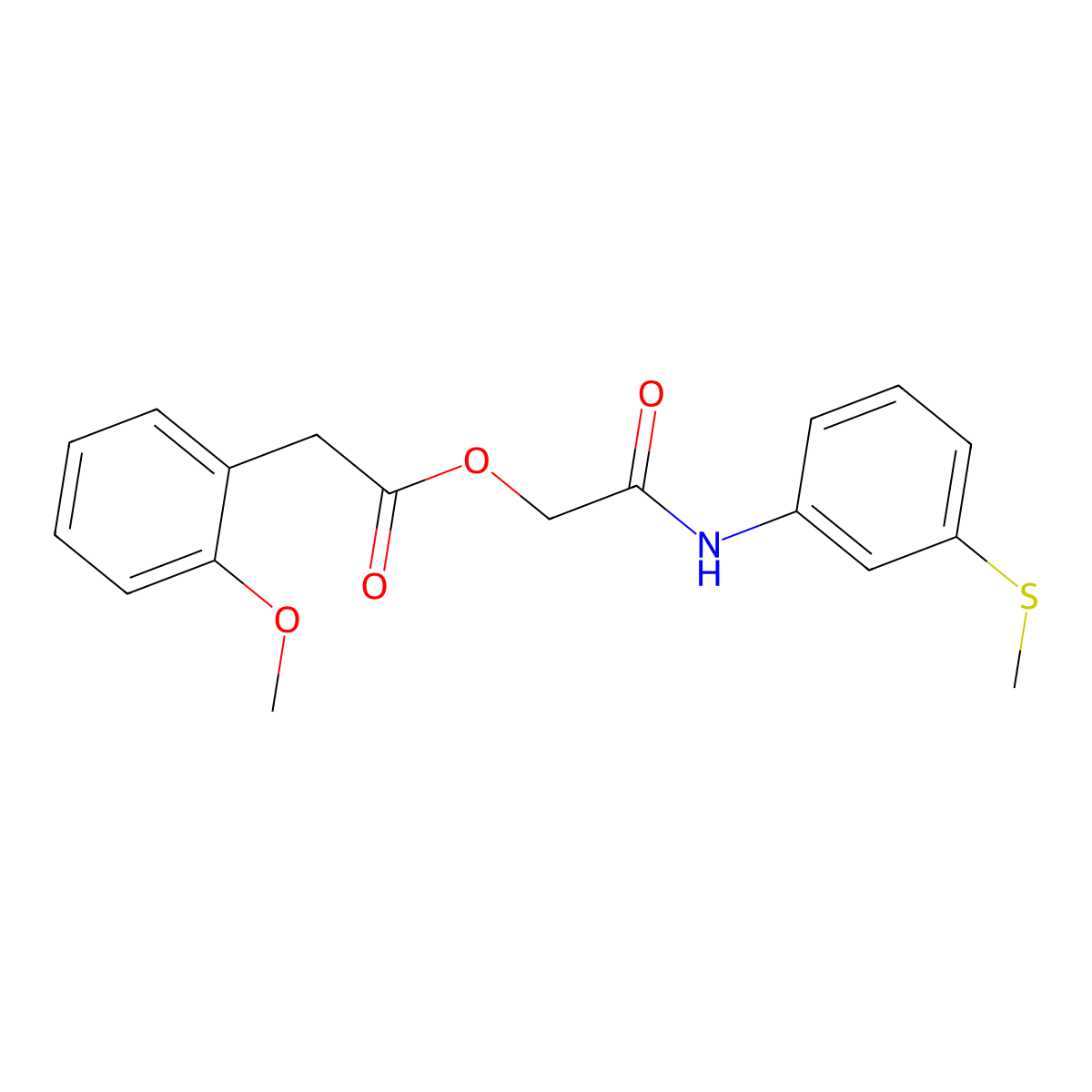 2-{[3-(Methylsulfanyl)phenyl]amino}-2-oxoethyl (2-methoxyphenyl)acetate molecular structure, CAS 1794853-06-7