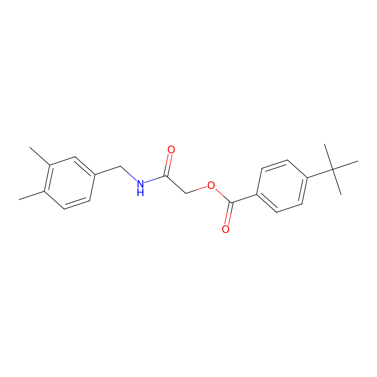 {[(3,4-Dimethylphenyl)methyl]carbamoyl}methyl 4-tert-butylbenzoate molecular structure, CAS 1794853-65-8