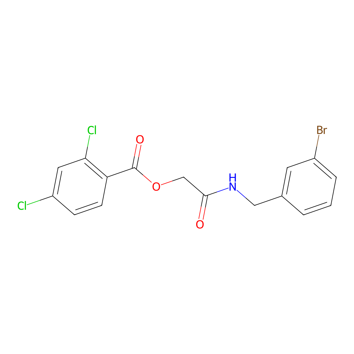 {[(3-Bromophenyl)methyl]carbamoyl}methyl 2,4-dichlorobenzoate molecular structure, CAS 1794853-71-6