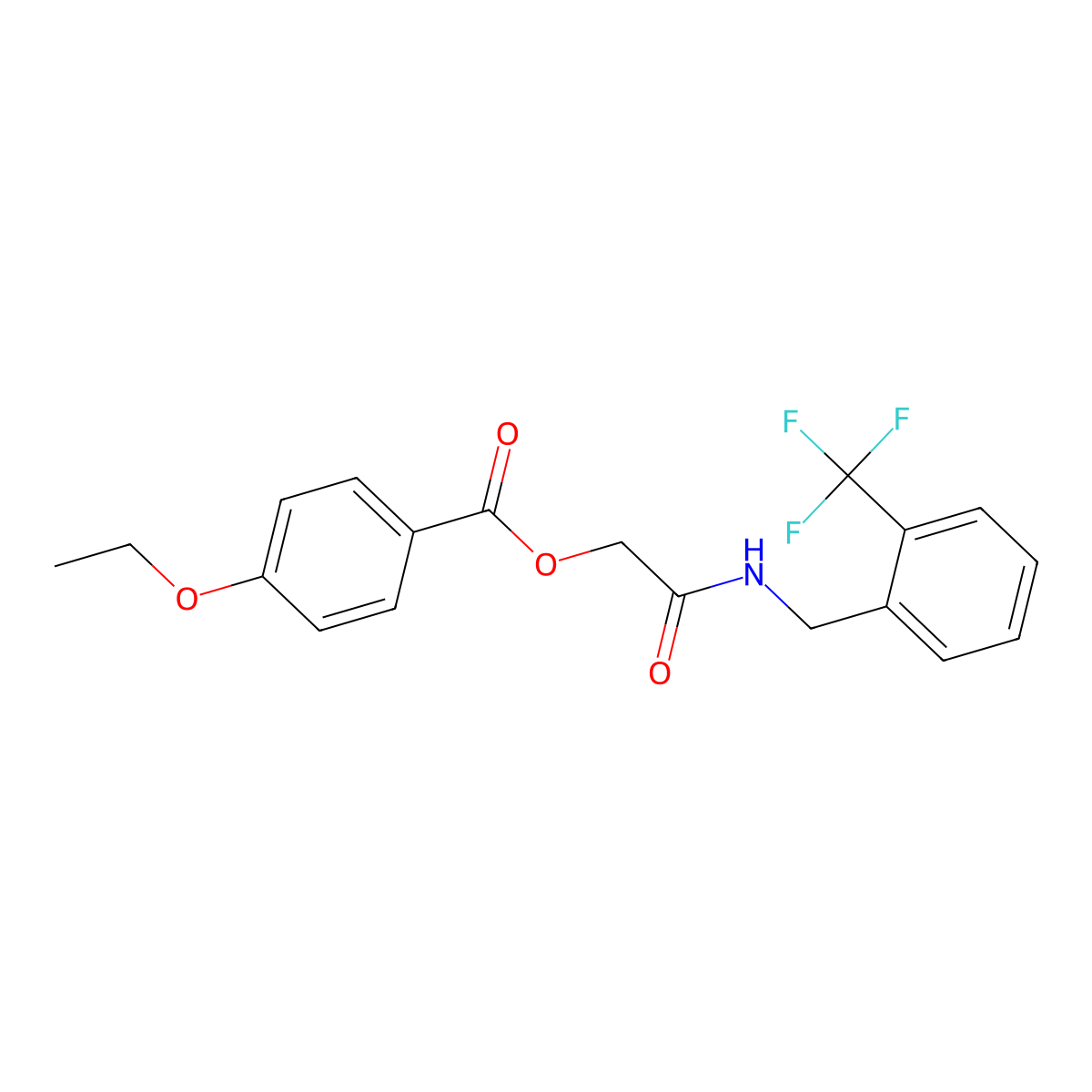 ({[2-(Trifluoromethyl)phenyl]methyl}carbamoyl)methyl 4-ethoxybenzoate molecular structure, CAS 1794854-54-8