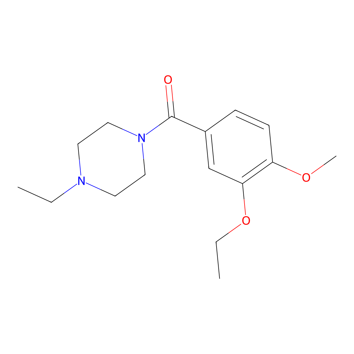 (3-Ethoxy-4-methoxyphenyl)(4-ethyl-1-piperazinyl)methanone molecular structure, CAS 1794867-16-5
