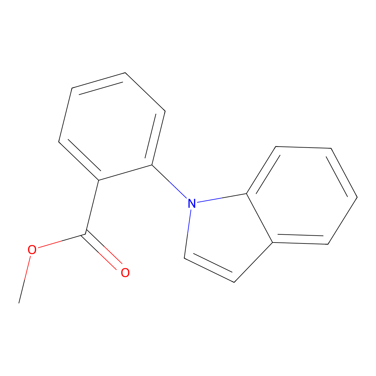 Methyl 2-(1H-indol-1-yl)benzoate molecular structure, CAS 179487-70-8