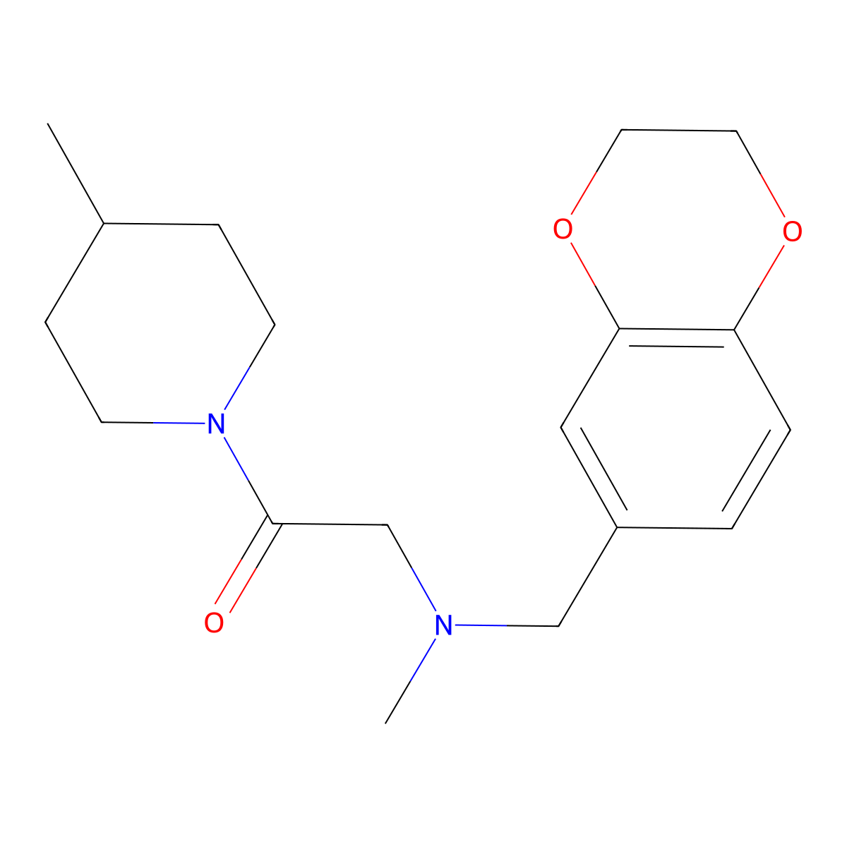 2-{[(2,3-Dihydro-1,4-benzodioxin-6-yl)methyl](methyl)amino}-1-(4-methylpiperidin-1-yl)ethan-1-one molecular structure, CAS 1794879-23-4