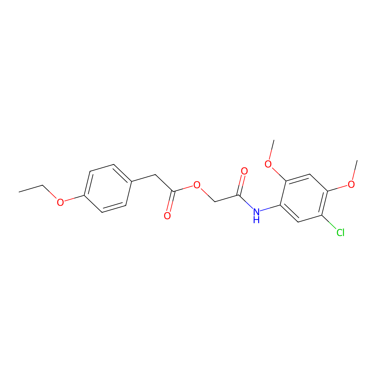 [(5-Chloro-2,4-dimethoxyphenyl)carbamoyl]methyl 2-(4-ethoxyphenyl)acetate molecular structure, CAS 1794883-09-2