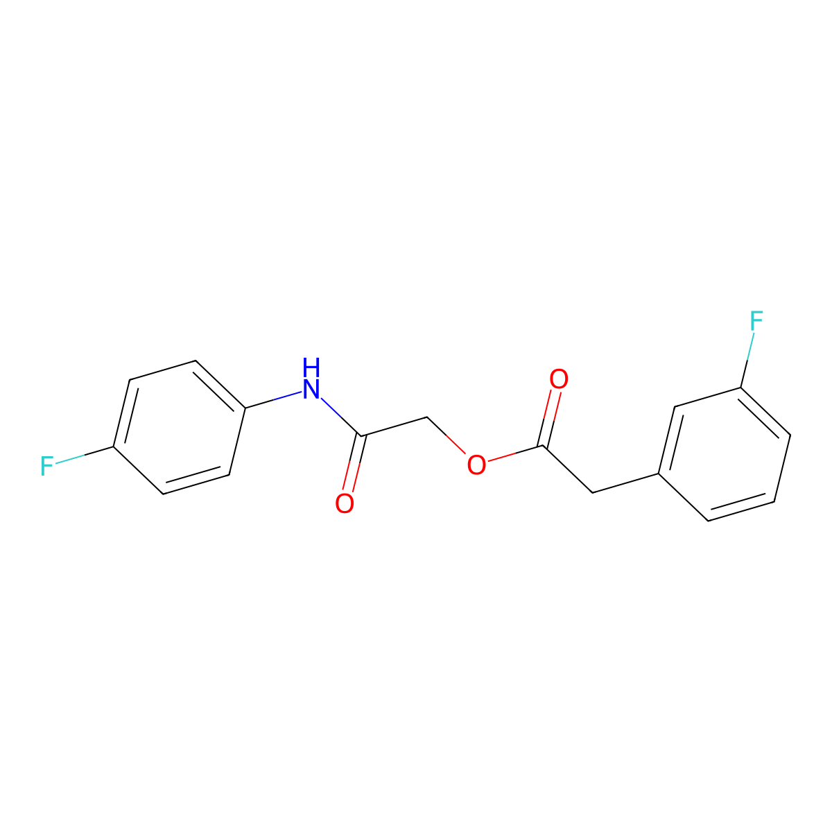 [2-(4-Fluoroanilino)-2-oxoethyl] 2-(3-fluorophenyl)acetate molecular structure, CAS 1794883-39-8