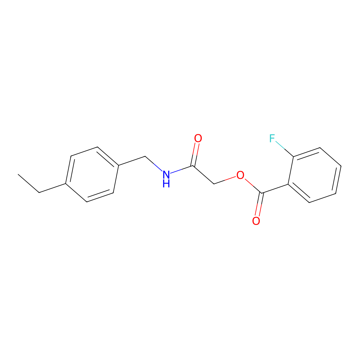 {[(4-Ethylphenyl)methyl]carbamoyl}methyl 2-fluorobenzoate molecular structure, CAS 1794883-67-2
