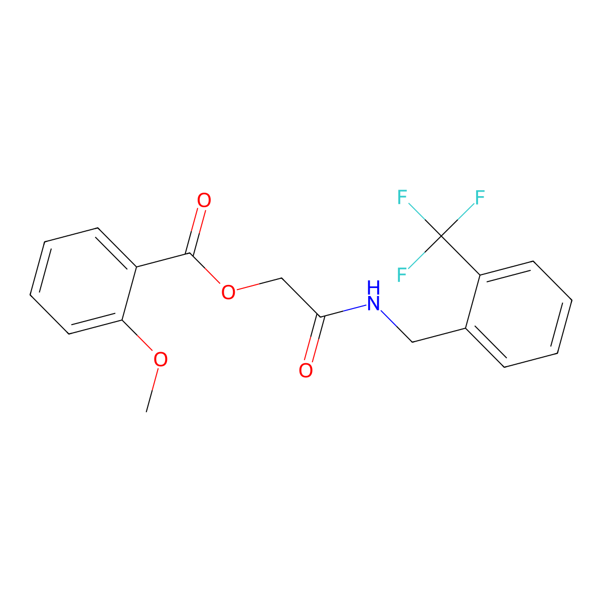 2-Oxo-2-((2-(trifluoromethyl)benzyl)amino)ethyl 2-methoxybenzoate molecular structure, CAS 1794883-94-5